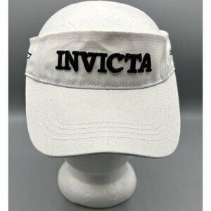 Invicta White Sun Visor Hat‎ Cotton One Size Adjustable Adult Summer